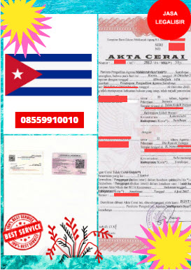 Jasa Legalisir Akta Cerai Di Kedutaan Kuba || 08559910010