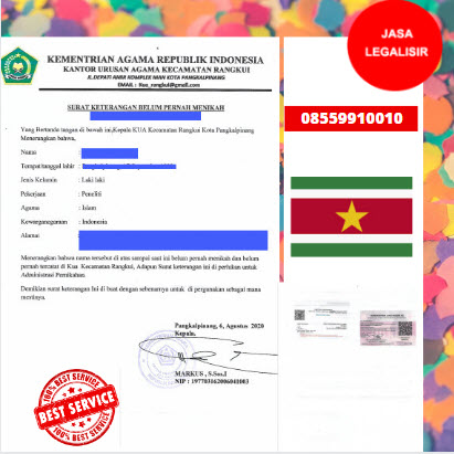 Jasa Legalisir SKBM Di Kedutaan Suriname || 08559910010