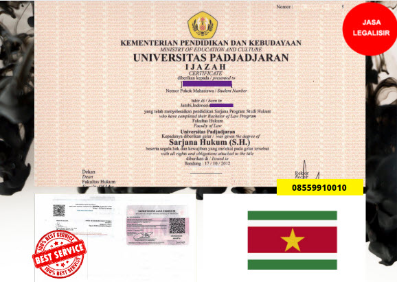 Jasa Legalisir Ijazah Universitas Di Kedutaan Suriname || 08559910010