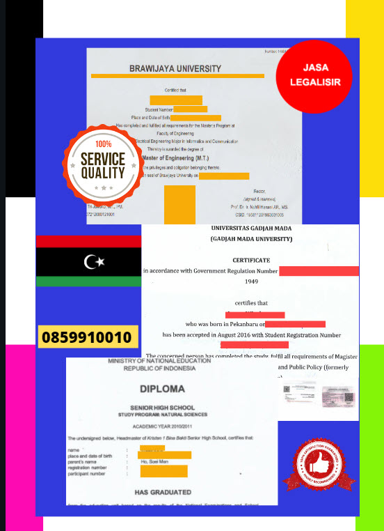 Jasa Legalisir Dokumen Terjemahan Berbahasa Inggris Di Kedutaan Libya || 08559910010