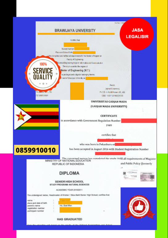 Jasa Legalisir Dokumen Terjemahan Berbahasa Inggris Di Kedutaan Zimbabwe || 08559910010