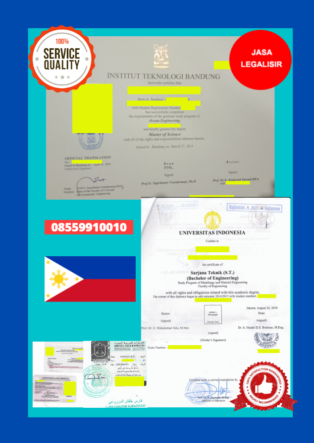 Jasa Legalisir Ijazah di Kedutaan Filipina || 08559910010