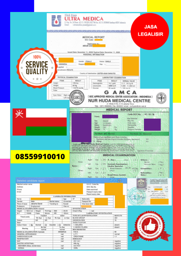 Jasa Legalisir Dokumen GAMCA Di Kedutaan Oman || 08559910010
